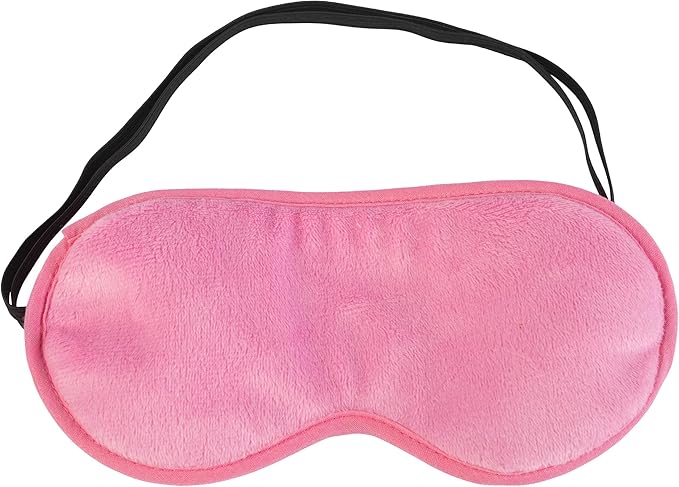 Home-Complete Travel Pillow Set - Memory Foam Pillow, Fleece Blanket, and Eye Mask - Travel Essentials for Airplanes, Trains, Cars, Buses (Pink)