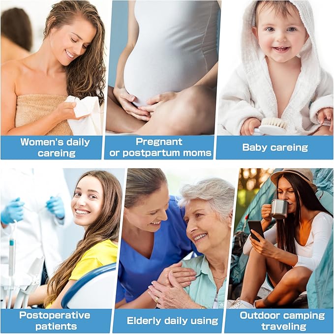 Portable Electric Bidet for Travel - Toilet Sprayer for Personal Hygiene Cleaning, Soothing Postpartum Care & Hemorrhoid Relief