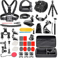 50 in 1 Action Camera Accessory Kit Compatible with Gopro Hero 12 11 10 9, DJI OSMO 4 3 2, Insta360 X3 X2 GO 3, SJCAM, DBPOWER, Campark, Sony Sports DV