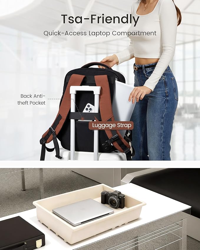LOVEVOOK 40L Travel Backpack for Women Men, Airline Approved Carry On Luggage with 3 Cubes Accessories, TSA Personal Item Travel Cruise Essentials, Waterproof Weekender Overnight Bags fits 17" Laptop