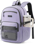 LOVEVOOK Laptop Backpack Women with 40oz Cup Holder Buckle Strap, 17.3 Inch Tech-Ready Work Backpack, TSA-compliant for Travel & College with Versatile Mesh Pocket, Mauve