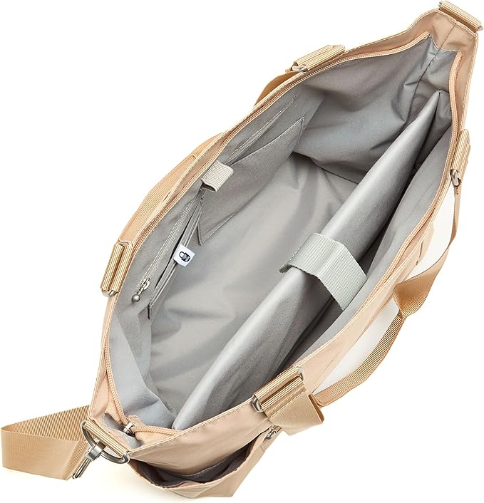 Baggallini Essential Laptop Tote - Work Tote Bag with Laptop Sleeve - Lightweight Travel Crossbody Shoulder Bag for Women