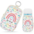 Be Kind Rainbow Hand Sanitizer Spray Case, Hand Sanitizer Holder Zippered Pouch, Cute Fashion Accessory with Snap Hook for Glow Mist and Power Mist 1FL OZ