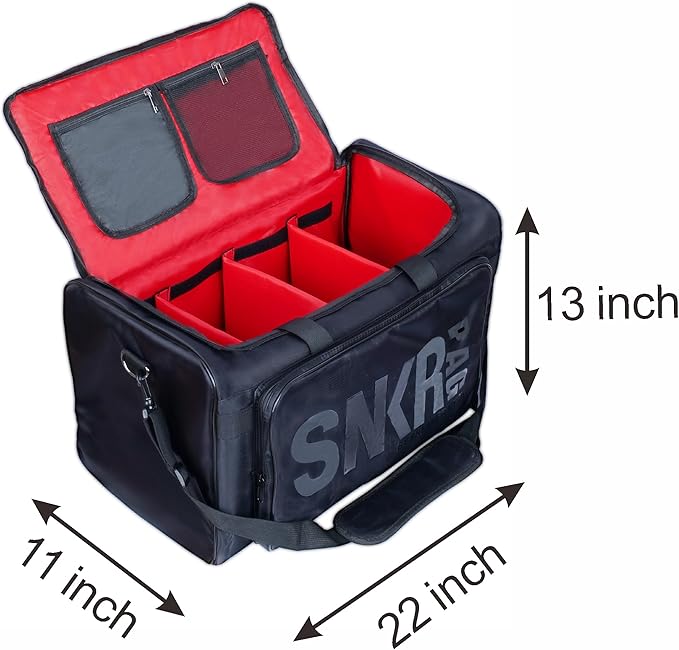 Shoe Bags for Travel Sneaker Travel Bag Shoes Duffel Bags Waterproof Gym Sports Luggage Sneakerhead Bag for Men with 3 Adjustable Dividers fit 4 Pairs Heavy Duty Travel Accessories (red)