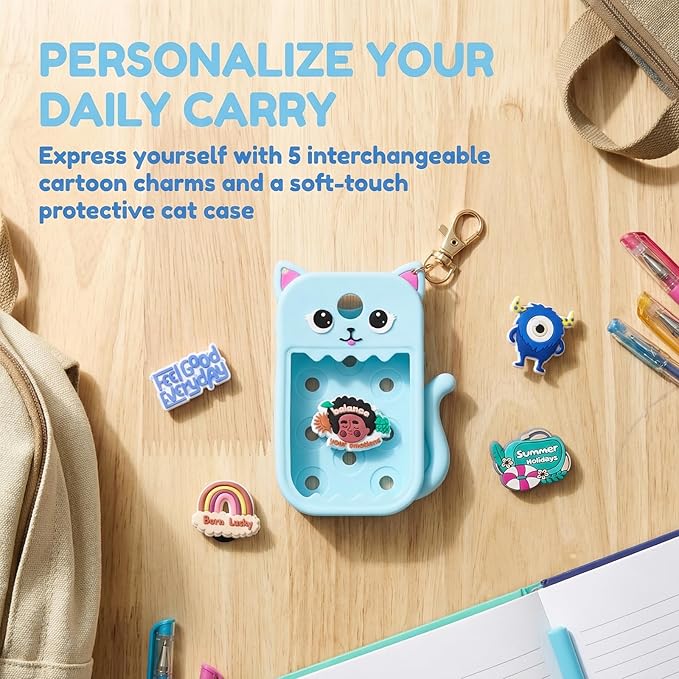 Cute Ear Silicone Case Compatible with Touchland Hand Sanitizer Spray (Fit for 1 FL.OZ), Protective Case with Keychain, Hand Sanitizer Holder (Black)