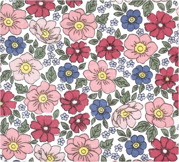 Hudson Baby Unisex Baby Cotton Flannel Receiving Blankets Bundle, Pink Blue Pretty Floral, One Size