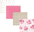 Hudson Baby Unisex Baby Cotton Flannel Receiving Blankets, Blush Rose, One Size