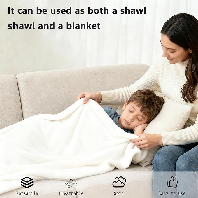 SNZ Wearable Blanket for Womens and Mens, Comfy Flannel Poncho, Snuggie Warm Shawl Wraps for Women, Birthday Gift Ideas