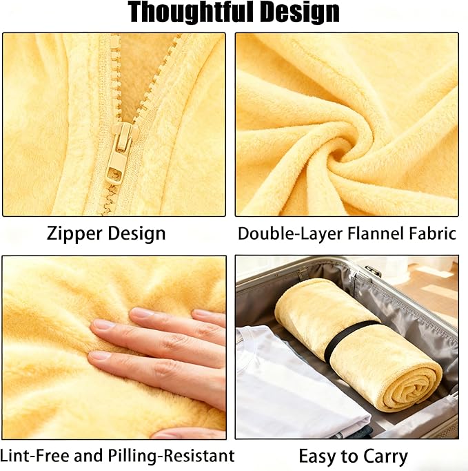 SNZ Wearable Blanket for Womens and Mens, Comfy Flannel Poncho, Snuggie Warm Shawl Wraps for Women, Birthday Gift Ideas