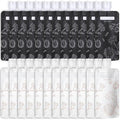PACKISM 24 Pack Travel Pouches for Toiletries - 3 oz Leak Proof TSA Approved Liquid Containers, Squeeze Bags for Shampoo Lotion, Space Saving Refillable Carriers, Black Beige Chamomile