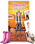 BSCOOL Sticker Dress up Books - Sticker Activity Book for Kids. Learn Girls Fashion Design with Stickers and Guides for Kids 5 and up. Little Designer Creativity Book. (Sticker Dress Up Cowgirl)