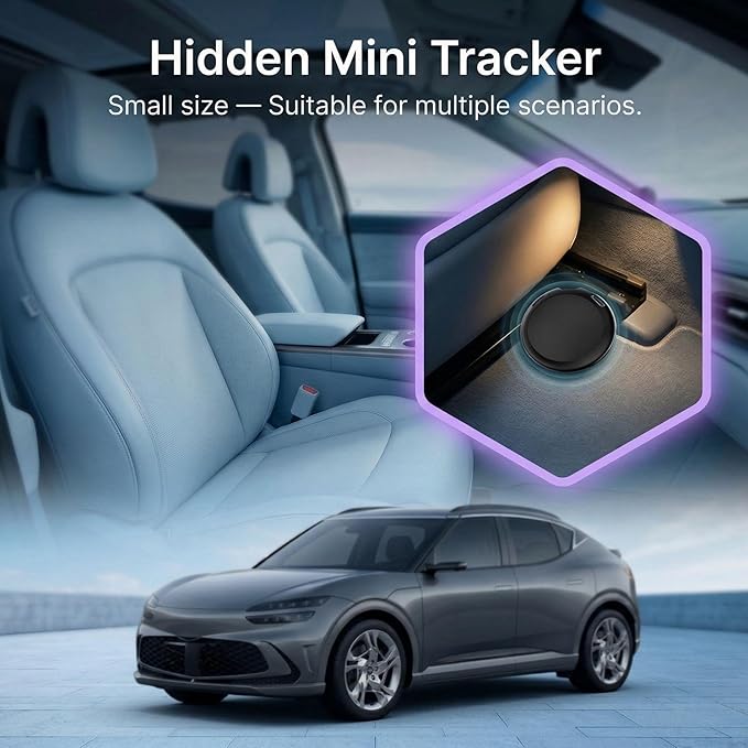 2 Pack GPS Tracker for Vehicles No Subscription Car Tracker Works with Apple Find My(iOS Only)Global Tracking Hidden Tracking Devices for Cars Bluetooth Finder with Loud Alarm for Car Bike Dog Luggage