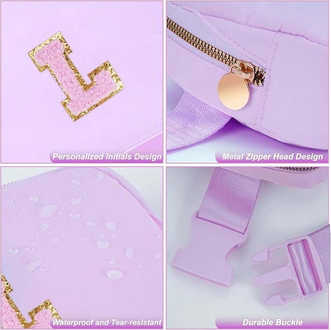 Uygafly Birthday Gifts for Women,Birthday Gifts Idea for Her Friends Female Teacher | Personalized Fanny Pack Belt Bag Crossbody Bags for Women Girls,Cute Teen Trendy Stuff | Lavender,L