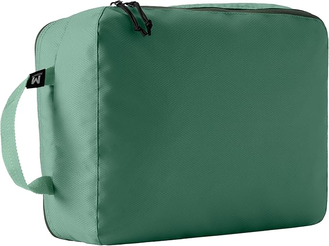 Eagle Creek Pack-It Reveal Clean/Dirty Cube M - Water-Resistant Dual Compartment Packing Cube With Internal Divider for Clean & Dirty Clothes - Travel Essentials - Willow Green