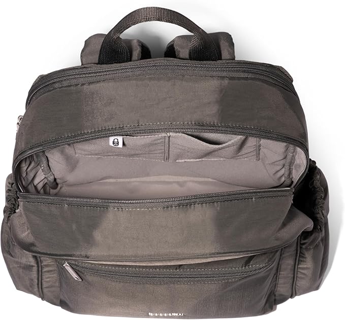 Baggallini Securtex Anti-Theft Laptop Backpack, Charcoal