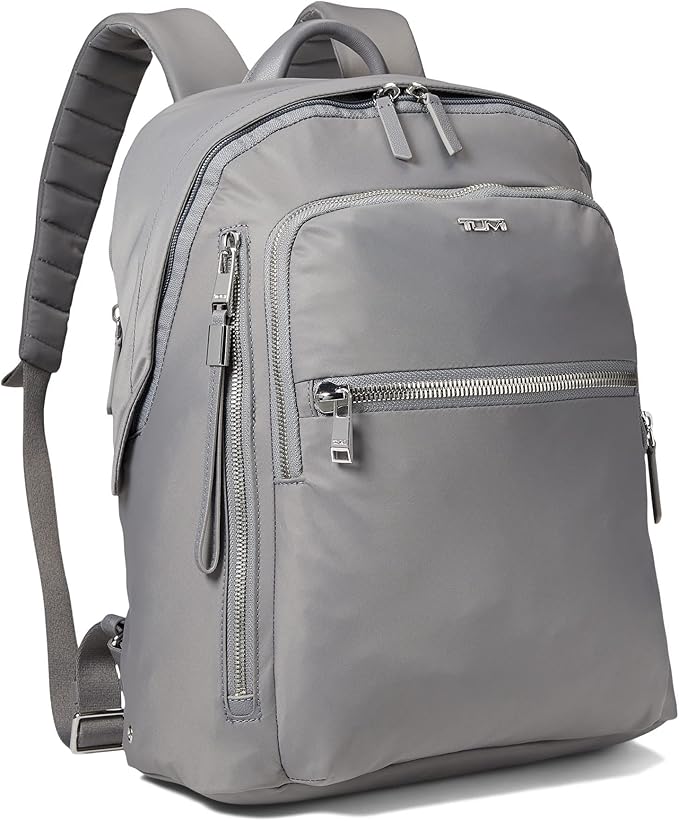 TUMI - Voyageur Halsey Backpack - Travel Backpack - For Business, Fashion, Commute - Holds Up to 14" Screens - Fog Grey & Silver