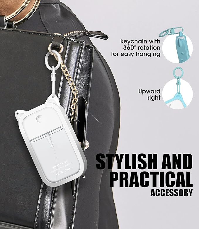 Sonnorel Silicone Case Compatible with Touchland Hand Sanitizer Spray (Fit for 1 FL OZ/30 mL Ver), Portable keychain