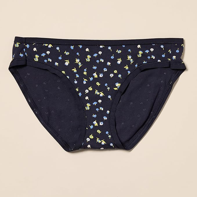 Amazon Essentials Women's Breathable Cotton Bikini Brief Underwear with Full Coverage, Multipacks