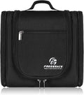 Freegrace Extra Large Hanging Toiletry Bag for Men and Women - Water-Resistant Nylon Travel Bathroom Organizer for Cosmetics, Makeup, and Toiletries
