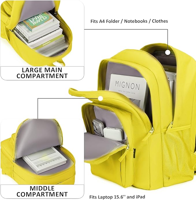 abshoo Classical Basic Travel Backpack For School Water Resistant Bookbag | For School, For School