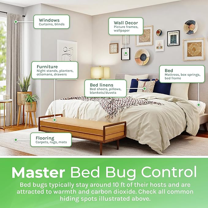 Hygea Natural Exterminator Combo Pack, Non Toxic Treatment, Natural Bugs & Lice Eradicator - Includes Spray 24 oz & Travel Spray 3 oz