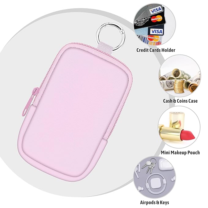 Hand Sanitizer Spray Case, Hand Sanitizer Holder Zippered Pouch, Cute Fashion Accessory with Snap Hook for Glow Mist and Power Mist 1FL OZ, PK