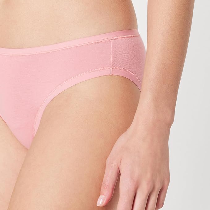 Amazon Essentials Women's Breathable Cotton Bikini Brief Underwear with Full Coverage, Multipacks