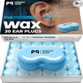 Peace&Quiet PQ Wax Ear Plugs for Sleeping - 30 Silicone Wax Earplugs for Sleeping and Swimming, Gel Ear Plugs for Noise Cancelling, Sleeping Earplugs, Sound Blocking Level of 32 Db, Color: Blue