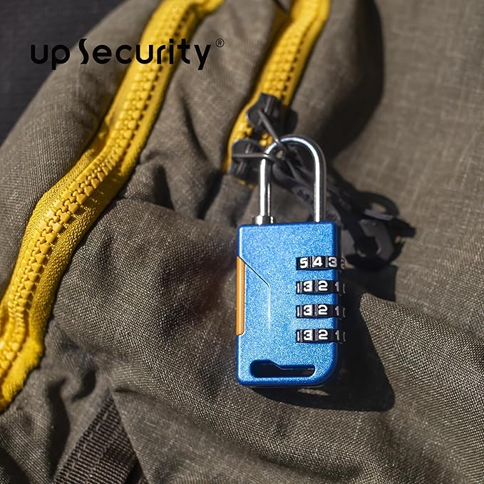 Lock for Gym Locker, Small Combination Lock for Travel Luggage, Combo Padlocks for Outdoor Use, 4 Digit Combination Padlock for Locker, Cabinet, Storage Unit, Suitcase Zipper, Box (Blue)