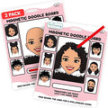 ArtCreativity Women Magnetic Drawing Face - 2 Pack - Vintage Retro Toys, Travel Toys for Kids, Magnet Drawing Doodle Board for Kids - Magnetic Toys Game, Travel Essentials Games for Ages 3+