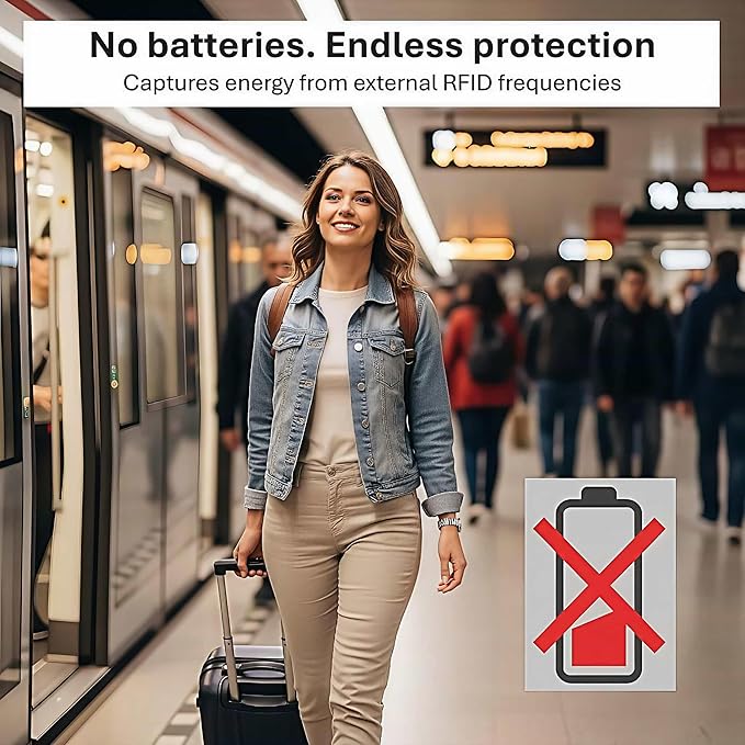 PACIFIC SHIELD RFID Blocking Card (4 Pack) - Secure your Wallet - Premium Protector for Credit Card, Debit Card, ID and Passport - NFC Blocker Travel Defender