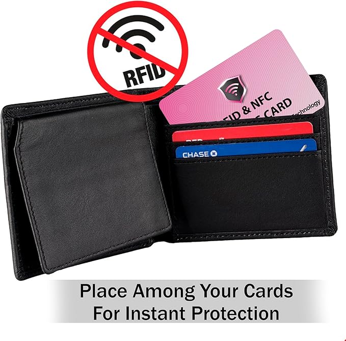 SaiTech IT 10 Pack RFID Blocking Card, Protect Your Entire Wallet, Purse, and Cards from NFC Contactless Theft Wallet for Men & Women - Pink