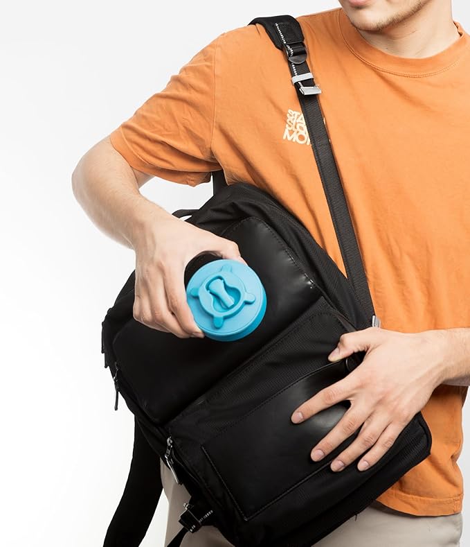 The Pocket Bidet®: Portable Travel Bidet with Collapsible & Ergonomic Design, Easy to Spray, Flying Saucer Bidet for Men, Pregnant Women, Camping, Outdoors, Fits in a Purse or Bag (Blue, 500 ml)