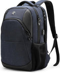Swissdigital Design Travel Laptop Backpack for Men and Women, Business Backpack with USB Charging Port for Fits 16 Inch Notebook, Blue | SD1670-12