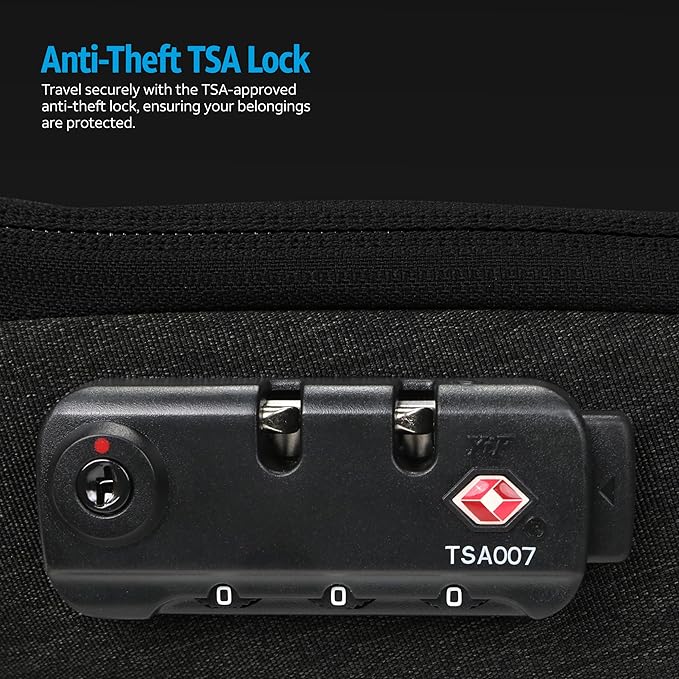 AT&T Essentials 15" Laptop Backpack - School/College Bag with USB Port, TSA Lock, Anti-Theft & Waterproof