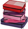 5 Pcs Packing Cubes for Suitcase Large Travel Cubes Carry on Luggage Organizer Bags for Clothes Accessories(Mixed,Purple)