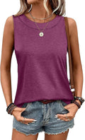 WIHOLL Tank Tops for Women Summer Outfits 2026 Crewneck Spring Casual Sleeveless Shirts Blouses Clothing