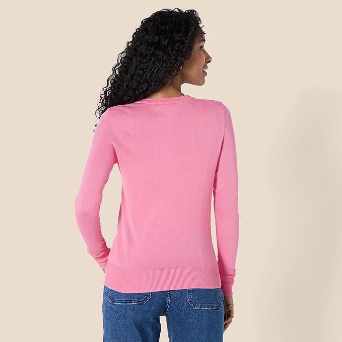 Amazon Essentials Women's Lightweight Crewneck Cardigan Sweater (Available in Plus Size)