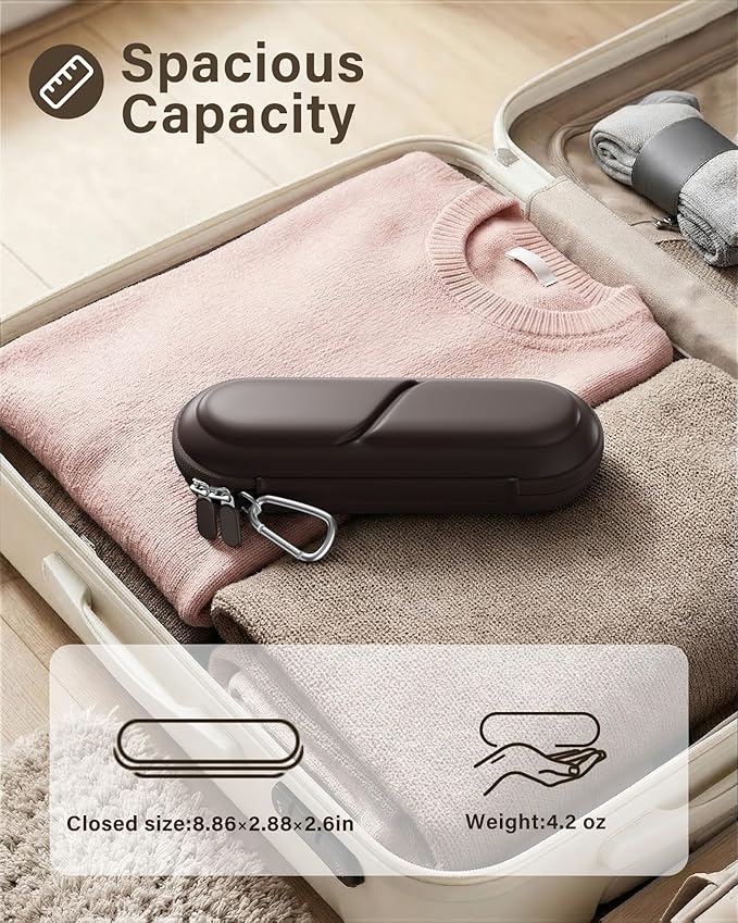 ProCase Toothbrush Travel Case for Oral-B/Oral-B Pro 1000 1500 5000 7000 7500 6000 9600/ Phlips Sonicare 4100 5100 1100 6100 5300 Oral-B iO Electric Toothbrush Portable Hard Container -Chocolate