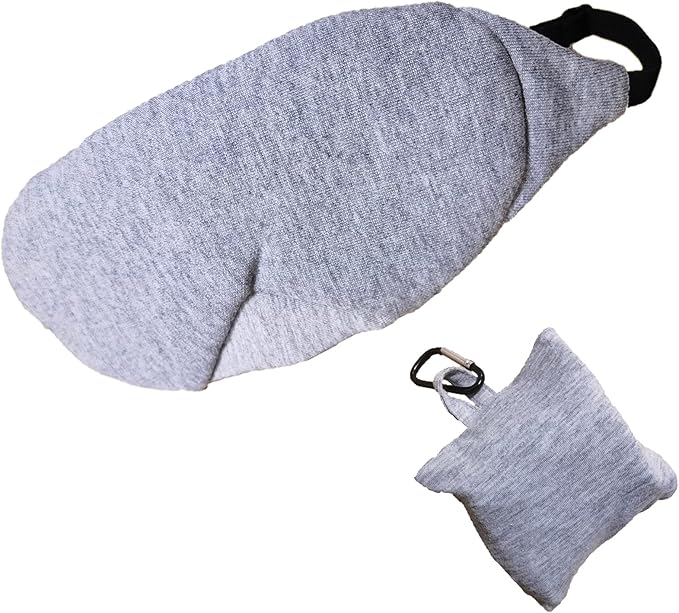 Fan Wu 100% Cotton Blackout Sleep Mask with Adjustable Nose Bridge for Women & Men – Light Blocking Eye Mask with Nose Wing Trim, Soft Breathable for Side Sleepers, Travel-Friendly Eye Cover