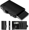 Conceal Plus Pop Up Wallet for Men – RFID Blocking Slim Metal Card Holder Wallet, Automatic Pop-Up Card Ejector, Minimalist Front Pocket Wallet, Holds Up to 10 Cards + Cash