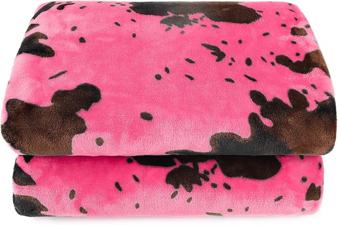 Soft Fleece Baby Blanket, Warm Fuzzy Pink Throw Blanket for Kids Toddlers Crib Stroller, Cute Room Decor & Birthday Gifts for Girls Boys 40x50 Inches