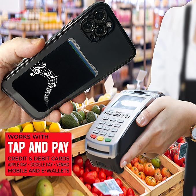 Phone Wallet - Adhesive Card Holder - Cell Phone Pouch - Stick on Lycra Pocket by Gecko - Carry Credit Cards and Cash