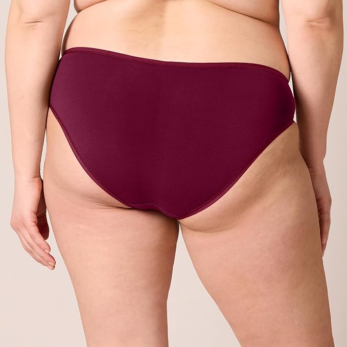 Amazon Essentials Women's Breathable Cotton Bikini Brief Underwear with Full Coverage, Multipacks