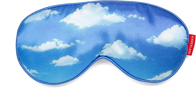 Kikkerland Cloud Ultra-Soft Sleep Mask – Comfortable Sleeping Mask for Light Blocking & Insomnia Relief – Travel Essentials for Flight & Road Trip