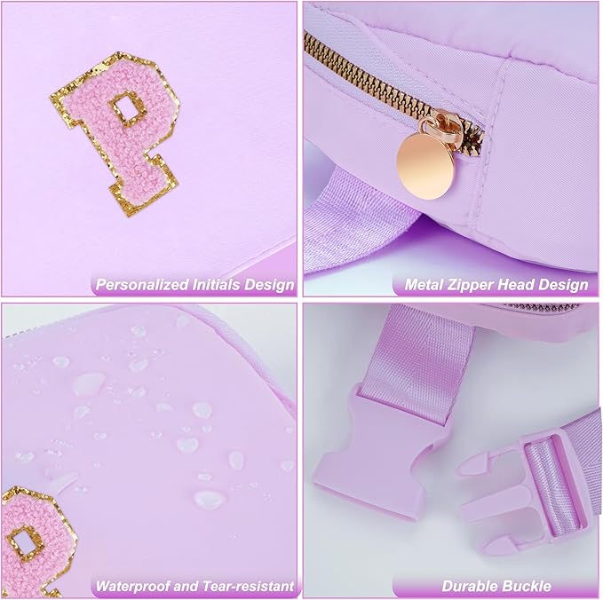 Uygafly Birthday Gifts for 6 7 8 9 10 11 12 13 Year Old Girls,Fanny Pack Belt Bag Crossbody Bags for Women Girls Kids,Fashion Waist Packs Cute Teen Trendy Stuff Travel Essentials | Lavender,P