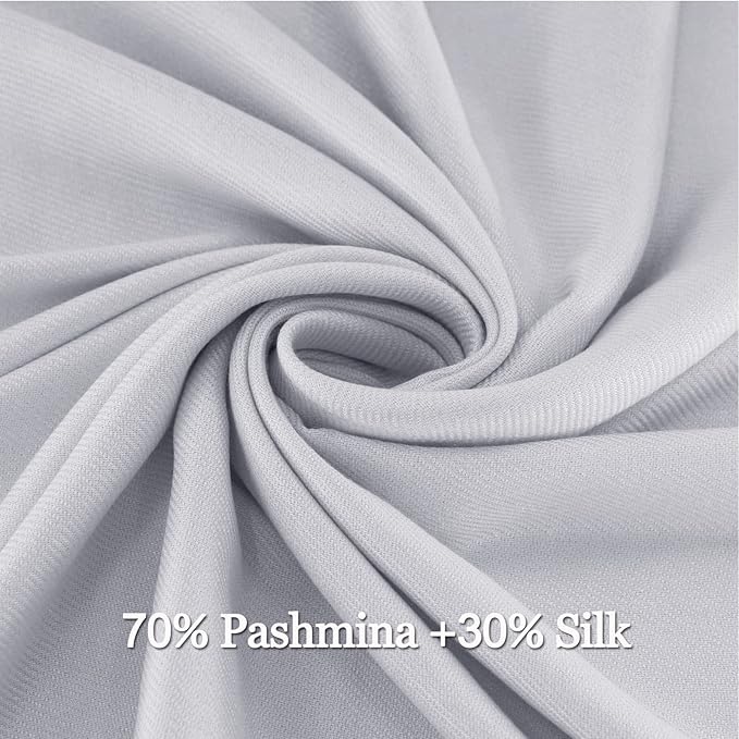 Soft Silky Pashmina Shawl Wraps Solid Colors Scarf for Wedding Evening Dresses