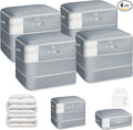 DIMJ Comforter Storage Bag - 110L Ultra Space Saving Self Compression Organize 4 Pack for Duvet, Pillow, Bedding, Blanket Storage Organizer Nylon Compression Bags