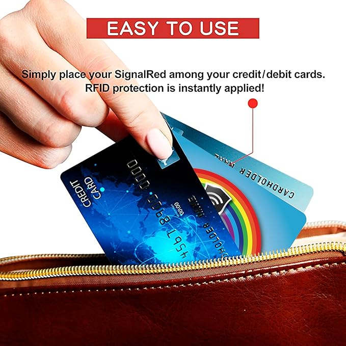 SaiTech IT 2 PK RFID Blocking Cards Protect Your Entire Wallet, Purse, and Cards from NFC Contactless Theft Wallet for Men & Women (Rainbow)