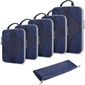 BAGSMART Compression Packing Cubes for Travel, Compressible Luggage Organizer for Cruise Ship, Lightweight Travel Essentials 6-Pack 1L+2M+2S+1Shoe Bag